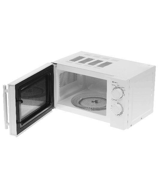 Микроволновая печь BBK 20MWS-771M/WM белый, 20 л, 700 Вт, переключатели - поворотный механизм