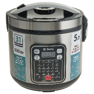 Мультиварка DELTA DL-6528 черная: 900 Вт,5л, 31 ПРОГРАММА (4)
