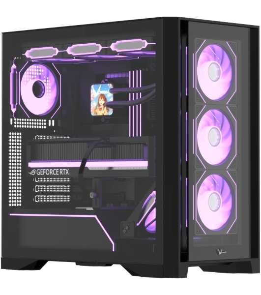 Компьютерный корпус AeroCool/Formula Air Power G8 Floe черный без БП ATX 2xUSB 3.0 1xUSB3.1 audio bott PSU