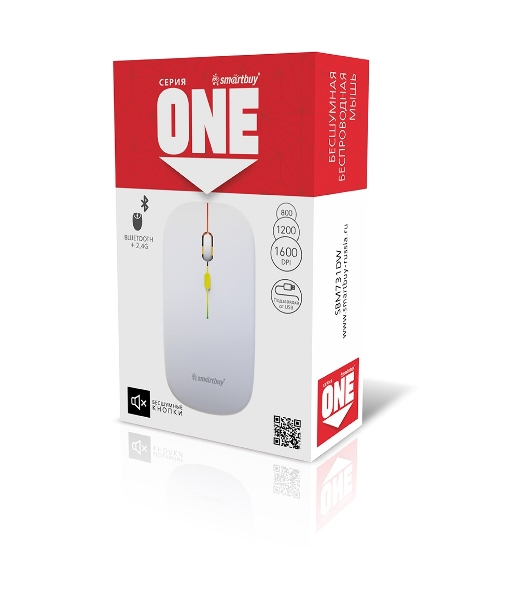 Мышь беспроводная Dual BT+USB с зарядкой Smartbuy X31 белая (SBM731DW) /100.  '
