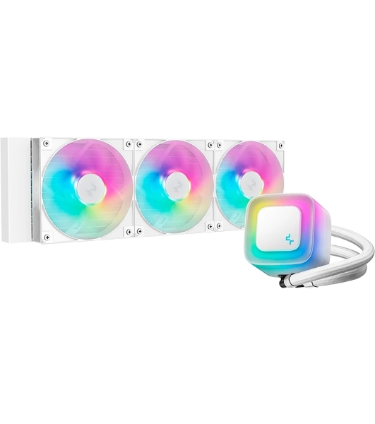 Система жидкостного охлаждения Deepcool LE360 WH V2 ARGb белый 120мм алюминий+медь 2100rpm 31.6db 4-pin 300W
