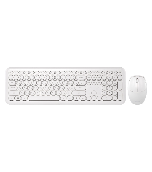 Комплект клавиатура+мышь Smartbuy 666395AG беспроводной, USB, 1000 DPI, белый