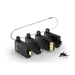Кольцо Infobit iCable AR11 с переходниками: DP, Mini DP, Mini HDMI и USB C папа на HDMI мама, поддержка 4K30