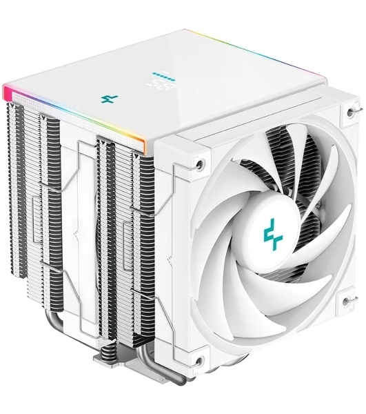 Кулер для процессора DEEPCOOL AK620 DIGITAL SE WH LGA20XX/1700/1200/115X/AM5/AM4 (9шт/кор, TDP 260W, PWM, DUAL Fan 120мм, 6 тепл. трубок, ARGb, белый) RET (R-AK620-WHADMN-GJD)
