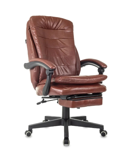 Кресло Бюрократ T-9950MSG-F/BROWN-PU коричневый, экокожа