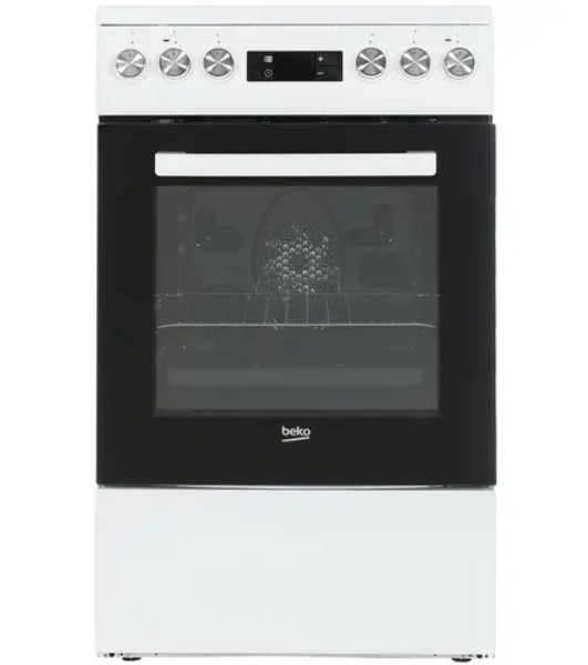 Плита электрическая Beko FSM57300GW белый, конфорок 4 электрических, духовка 55 л, 50 см x 85 см x 60 см