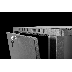 Шкаф коммутационный ЦМО ШРН-15.650-9005 настенный 15U 600x658мм пер.дв.стекл 200кг черный 600мм 180град., фото2