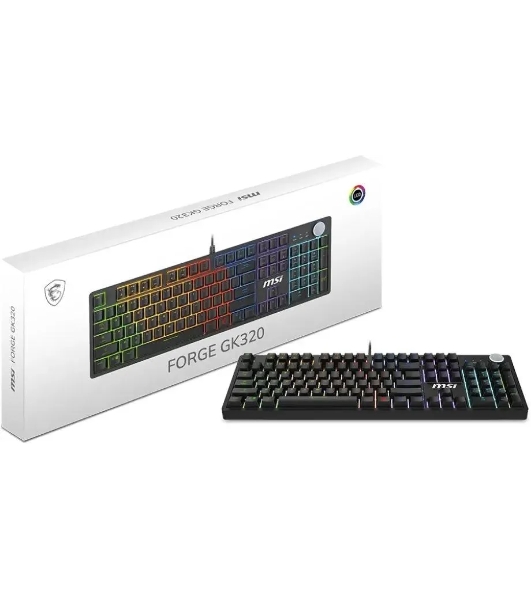 Клавиатура MSI Forge GK320 проводная, USB Type-A, чёрный