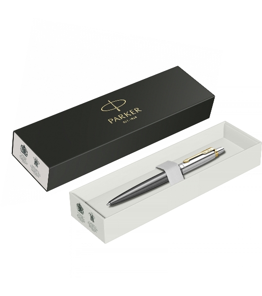 Ручка шариковая Parker Jotter Grey Core GT (2213723) M, синие чернила, подарочная коробка