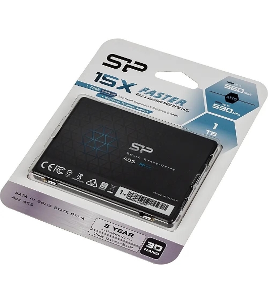 Накопитель SSD Silicon Power Ace A55, 1Tb, SATA III, 2.5', R/W 500/450