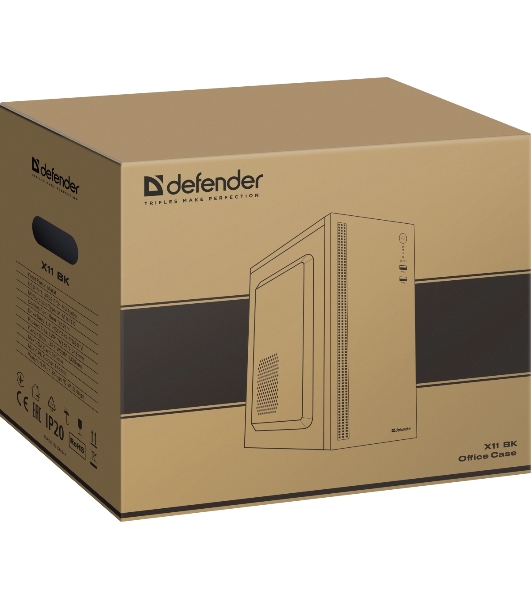 Компьютерный корпус X11 черный, mATX,USB1.1x2,HD Audio Defender