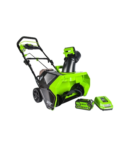 Снегоуборщик аккумуляторныйGreenworks GD40SB, 40V, 51 см, бесщеточный, с 1хАКБ 4 А.ч и ЗУ 2600607