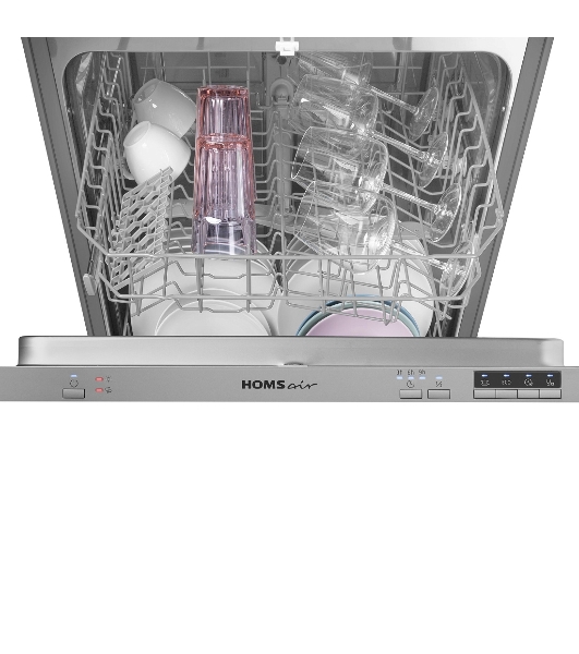 Встраиваемая посудомоечная машина HOMSair DW64E, серебристый, 59.8 см, 12 компл., 49 дБ, класс A++