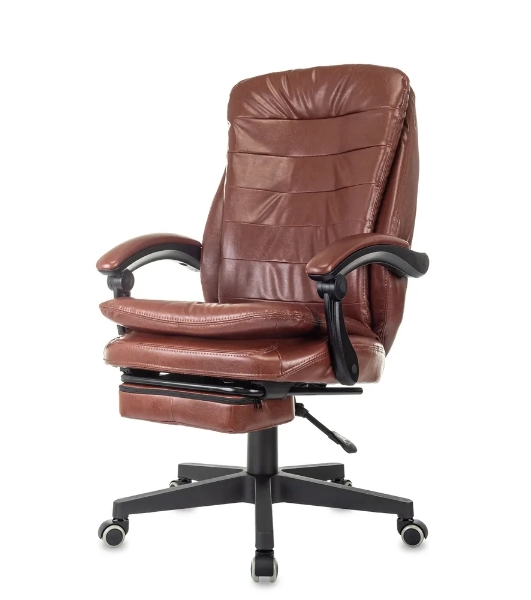 Кресло Бюрократ T-9950MSG-F/BROWN-PU коричневый, экокожа