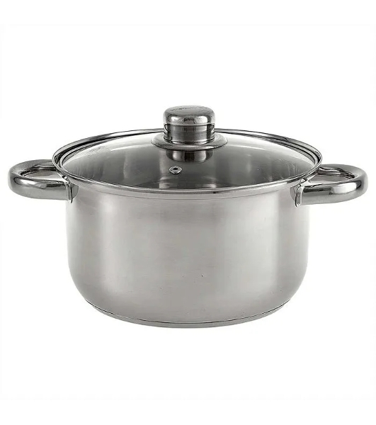 Кастрюля WEBBER BE-157/2 из нержавеющей стали со стеклянной крышкой d=20; 3.5 л (12)