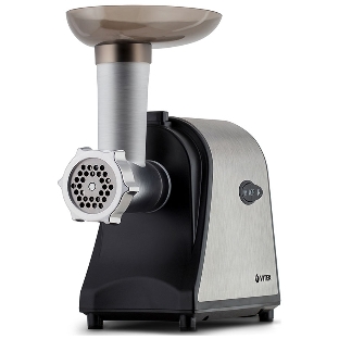 Мясорубка электрическая Vitek VT-3636 серебристый, 1700 Вт, 1.7 кг/мин, реверс, насадки - 4