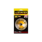 Кордщетка STAYER PROFESSIONAL 35133-100коническая М14 витая латунь/сталь 0.3мм d100мм, фото3
