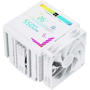 Кулер для процессора CPU Cooler Thermalright Peerless Assassin 140 Digital белый (4-pin PWM, 165мм, Ni/Cu, 6x6мм, 1x120мм + 1x140мм, 82.CFM, 29.6dBA, 1850RPM, S: 1200, 1700, 1851, 115X, 2011, 2066, AM4, AM5, белый)