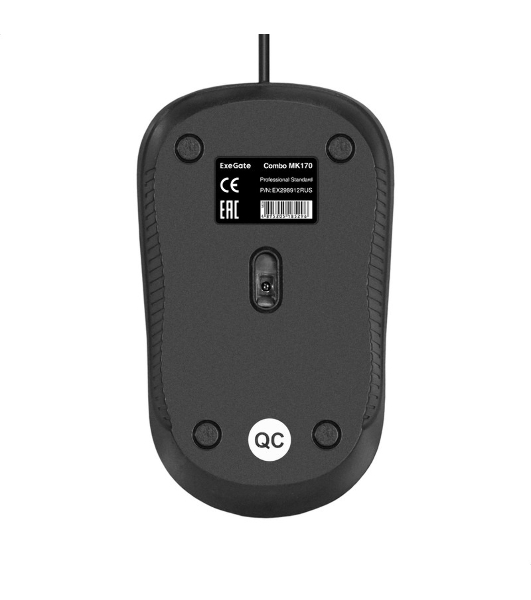 Комплект клавиатура+мышь ExeGate Professional Standard Combo MK170 проводной, USB, 1200 DPI, чёрный
