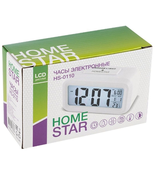 Часы электронные Homestar HS-0110 белый 104307