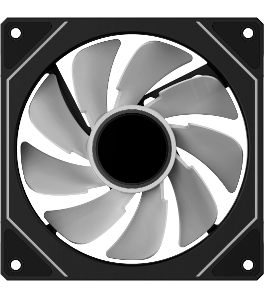 Вентилятор для корпуса Ocypus Gamma F12 ARGb REVERSE BLADE BK (Gamma-F12-BK1AM01X-GL)