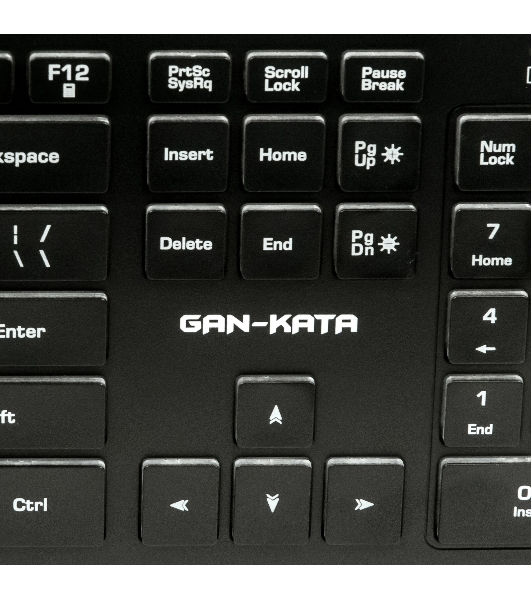 Комплект клавиатура+мышь Dialog Gan-Kata KMGK-1707U проводной, USB, 1600 DPI, чёрный