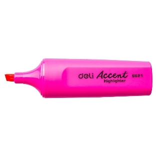 Текстовыделитель Deli Accent ES621PINK Delight, скошенный пишущий наконечник, 1-5мм, розовый