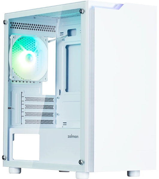Компьютерный корпус Zalman T4 PLUS, MATX, белый, WINDOW, 1 x Combo (3.5'' or 2.5''), 1x3.5'', 2x2.5', 1xUSB 2.0, 2xUSB 3.0, REAR 1x120мм ARGB