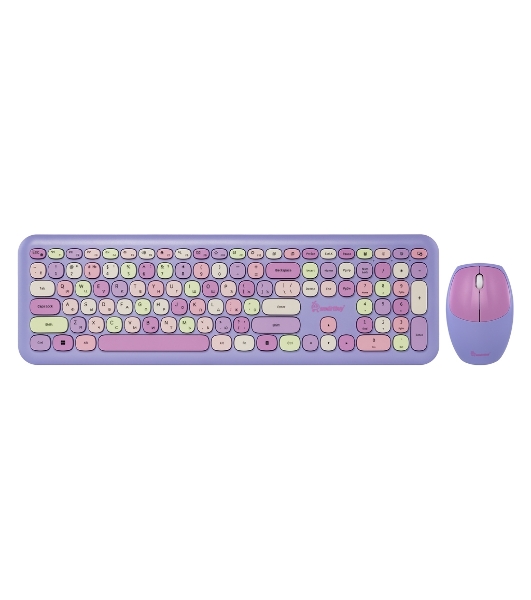 Комплект клавиатура+мышь Smartbuy 666395AG беспроводной, USB, 1000 DPI, фиолетовый