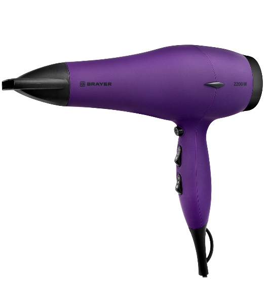 Фен BRAYER BR3007 фиолетовый, 2200 Вт