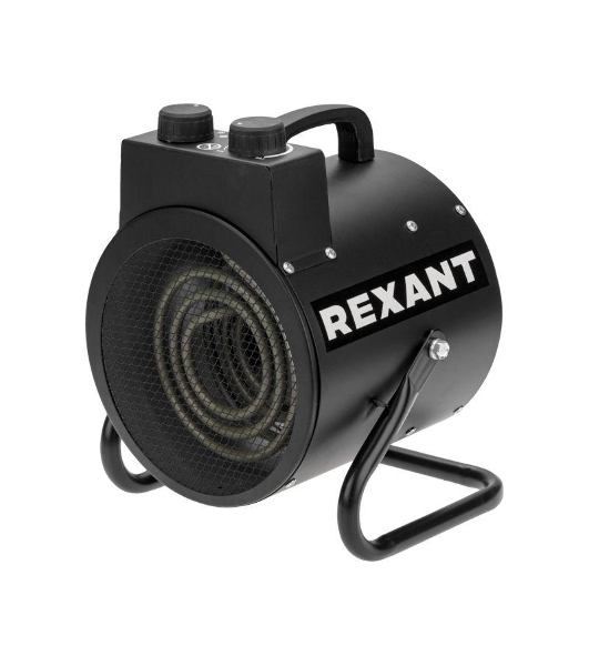 Пушка тепловая электрическая Rexant круглая, регулировка угла наклона, ТЭН, 3кВт