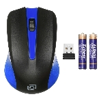 Мышь беспроводная Oklick 485MW черный/синий, 1200 dpi, радиоканал, USB, кнопки - 3, фото4