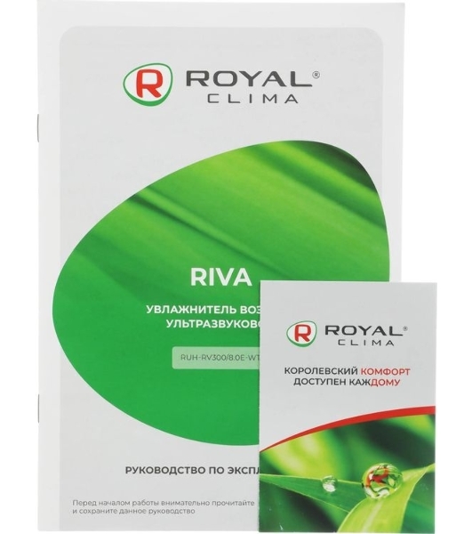 Увлажнитель воздуха Royal Clima RIVA RUH-RV300/8.0E-WT белый, 30 м², 8 л, ультразвуковой, гигростат, ароматизация, пульт ДУ, ночной режим, верхний залив воды