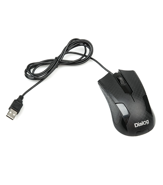 Мышь проводная Dialog Pointer MOP-08U черный, 800 dpi, USB, кнопки - 3