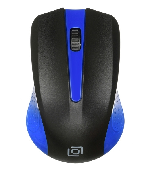 Мышь беспроводная Oklick 485MW черный/синий, 1200 dpi, радиоканал, USB, кнопки - 3