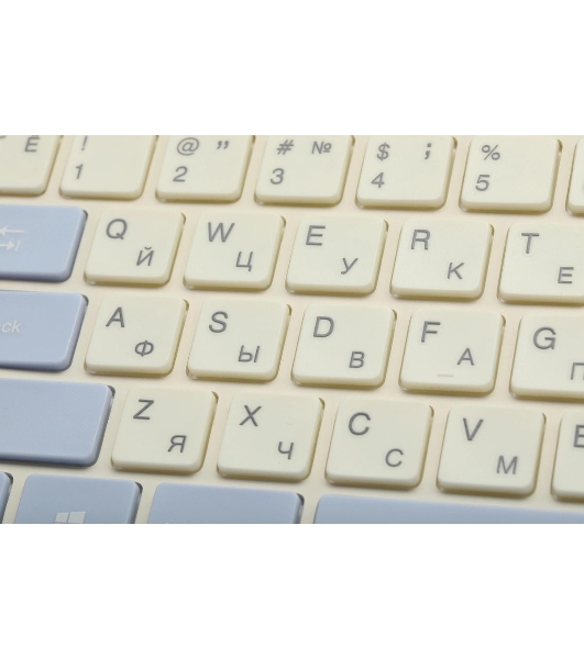 Комплект клавиатура + мышь Acer OCC205 беспроводной USB, 1200 dpi, белый/голубой