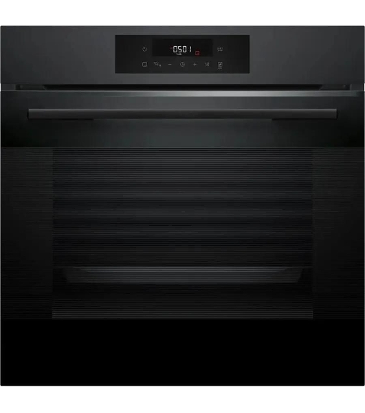 Духовой шкаф электрический Bosch HJG852YT0T Serie 6, 60 см, 66 л, черный матовый,сенсорное управление, 8 режимов+AutoPilot 30(30 автоматических программ), LCD-дисплей, галогенное освещение, самоочистка EcoClean,Soft Open and Soft Close door,телескопические направляющие на 2 уровнях