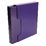 Папка с 80 прозрачными вкладками Бюрократ DeLuxe DLVBOX80BBERRY A4, пластик, 0.7мм, черничный в коробе, фото 1