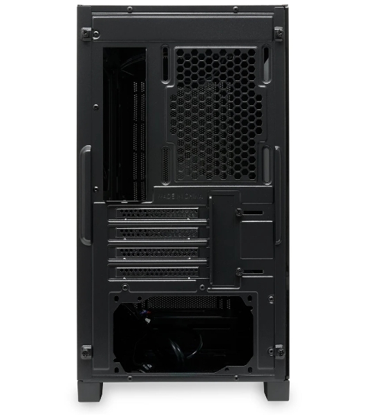Компьютерный корпус без блока питания HSPD M340, Mesh Mid Tower, черный, TG, 0.5 SPCC, no fans, mATX, mITX, 165/350/200мм, 2x2.5', 2x3.5', 4xPCI, 1xUSB-A 3.0, 2xUSB-A 2.0, 415x220x410мм