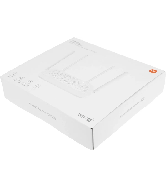 Роутер Wi-Fi Xiaomi Mi Router AX1500 RD12, 2.4/5 ГГц, до 1.5 Гбит/с, LAN 3x1 Гбит/с, WAN 1x1 Гбит/с
