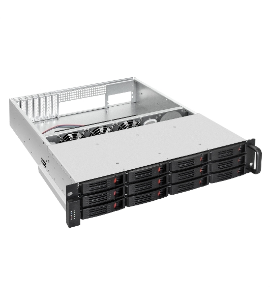 Серверный корпус ExeGate EX281298RUS Pro 2U550-HS12 (RM 19', высота 2U, глубина 550, БП 1U-800ADS,12xHotSwap, USB)