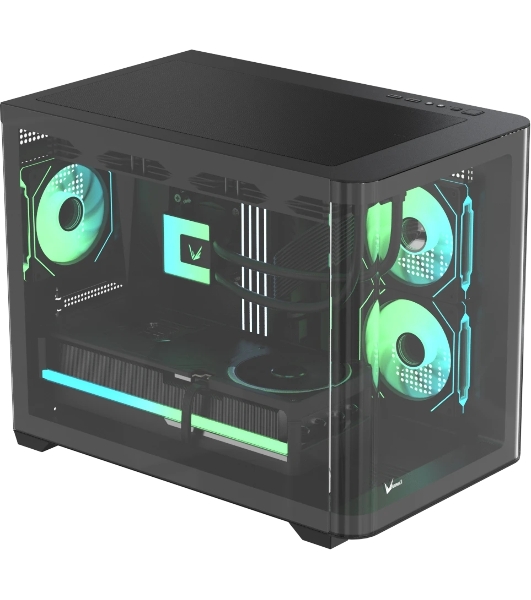 Компьютерный корпус AeroCool/Formula Crystal U2M Floe черный без БП mATX 1xUSB 3.0 1xUSB3.1 audio bott PSU