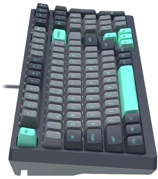 Клавиатура проводная A4Tech Fstyler FS300 механическая черный/серый USB for gamer LED (FS300 PANDA ROCK)
