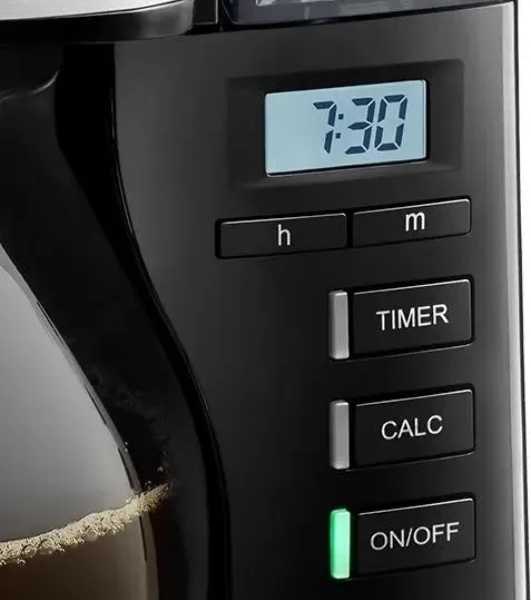 Кофеварка капельная Melitta Look V Therm Timer Black Filter черный/нержавеющая сталь, исп. кофе - молотый, 1.25 л, 1000 Вт