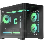 Компьютерный корпус AeroCool/Formula Crystal U2M Floe черный без БП mATX 1xUSB 3.0 1xUSB3.1 audio bott PSU, фото 1
