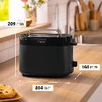 Тостер Bosch TAT2M123 черный, 950 Вт, 2 слота, фото2