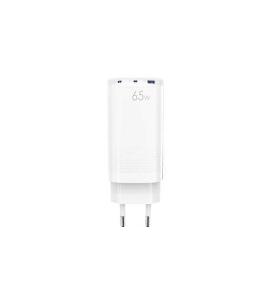 Сетевое зарядное устройство OLMIO 2Type-C/USB, 65W, 6A, QuickCharge3.0, PowerDelivery3.0, GAN
