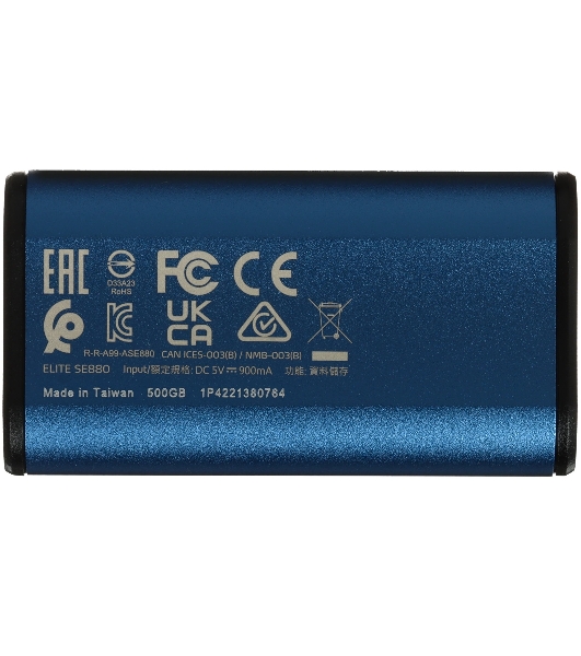 Внешний SSD ADATA External SE880, 500Gb, USB 3.2 Gen2 Type-C, R/W 2000/2000 MB/s, синий