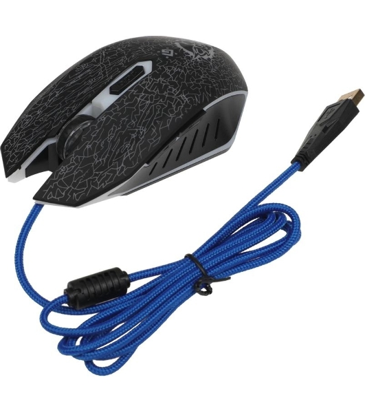 Мышь проводная Defender Shock GM-110L черный, 3200 dpi, USB, кнопки - 6