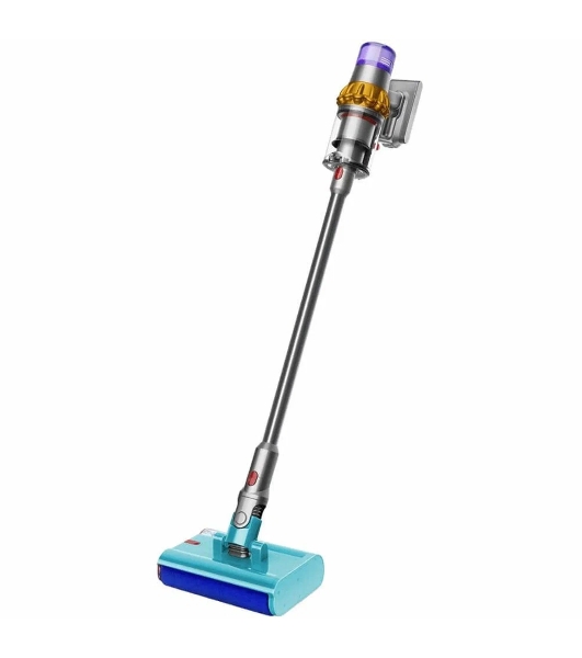 Пылесос вертикальный Dyson V15S SV47 Submarine Vac UK желтый/никель, питание от аккумулятора, 240 Вт, уборка влажная/сухая, пылесборник 0.75 л